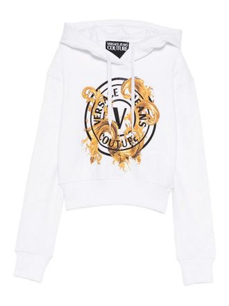 Versace Jeans Couture Hoodie In White With Print