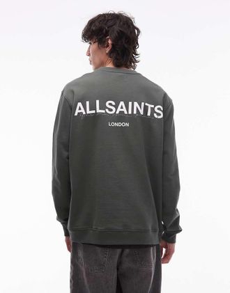 AllSaints Halcyon - Felpa girocollo kaki-Verde