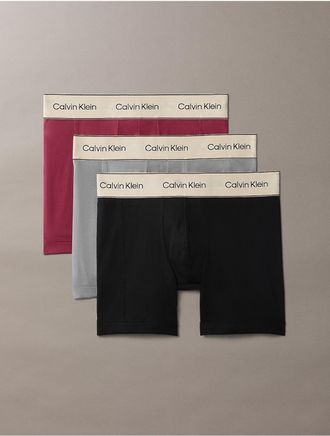 Calvin Klein Mens Heritage Cotton Stretch 3-Pack Boxer Brief - Multi - XL