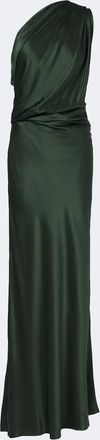 The Sei Draped one-shoulder silk satin gown