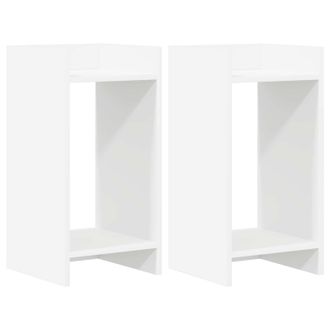vidaXL Soporte De Plantas 2 Uds. Blanco 30 X 30 X 60 Cm Vidaxl