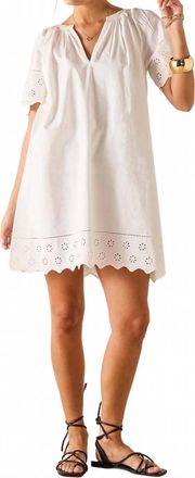 Mersea Daisy Eyelet Dress In White