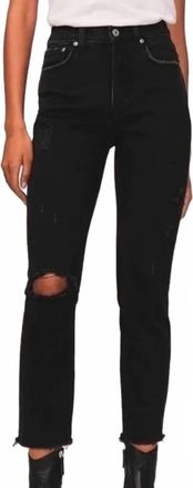 Abercrombie & Fitch High Rise Mom Jeans In Black