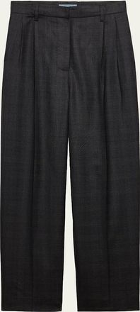 Prada Pleated Wool Drawstring Trousers