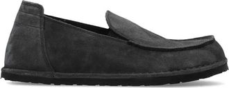 Birkenstock Schoenen, Heren, Grijs, 43 EU, Leer, Utti Slip On