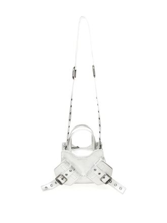 Francesco Biasia Y2K tote bag - women - Calf Leather/Cotton/Zinc Alloy - OS - Silver
