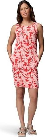 Columbia Chill Rivertm Printed Dress Womens Dress Poppy Red/Botaniflage Tonal : 2XL, Polyester/Elastane