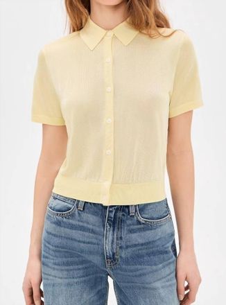 Pistola Denim Lucca Knit Cardigan In Pale Yellow