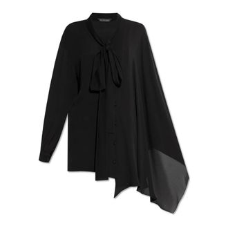 Balenciaga Dames, Blouses & Shirts, Zwart, Maat: 2XS Zijde