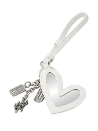 Diesel Portachiavi con ciondolo a cuore - Bianco