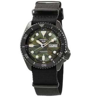 Seiko 5 Sports Automatic Green Camouflage Dial Mens Watch SRPJ37K1