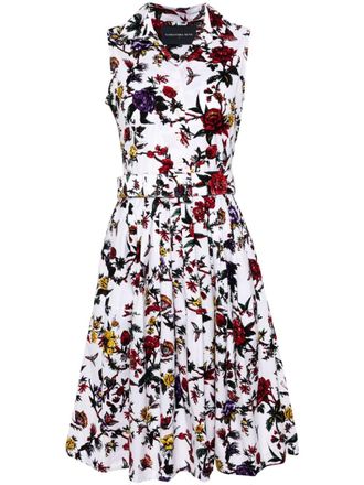 Samantha Sung Claire floral-print dress - White