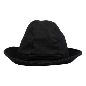 Yohji Yamamoto Accessoires, Heren, Zwart, ONE Size, Wol, Klassieke Wollen Hoed