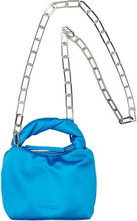 Stine Goya Satin Micro Hobo Tas - Dames - Mini tas - Blauw - ONE Size - Satijn - Tassen