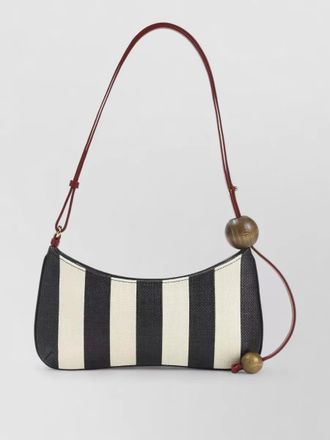 Jacquemus the bisou perle raffia shoulder bag