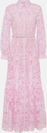 Self Portrait Cotton lace shirt dress