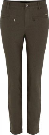 C.Ro Slim-fit Broeken - Dames - Slim Fit Broeken - Groen - 3XL - Leer - Broeken