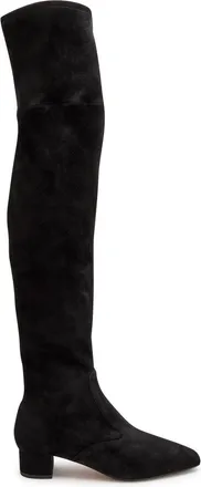 Aquazzura Aquazzura Remi 35 Suede Over-the-knee Boots - Black - 39 (IT39 / UK6)