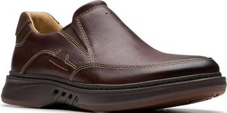 Clarks Mens Un Briley Step Shoes, Color Mahogany Leather, Size: 10 UK X-Wide
