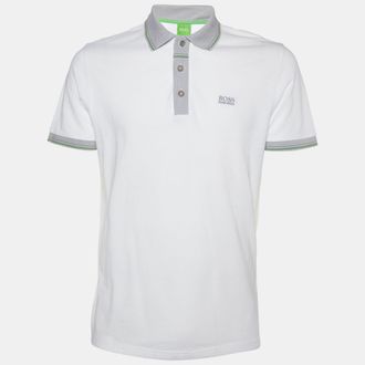 HUGO BOSS Boss By Hugo Boss White Cotton Pique Regular Fit Polo T-Shirt