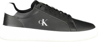 Calvin Klein Black Leather Men Mens Sneaker