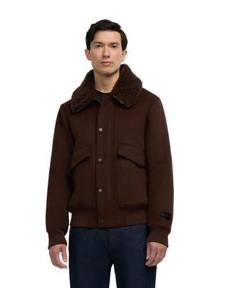 Pajar Mens Lebron Lightweight Wool Bomber Jacket