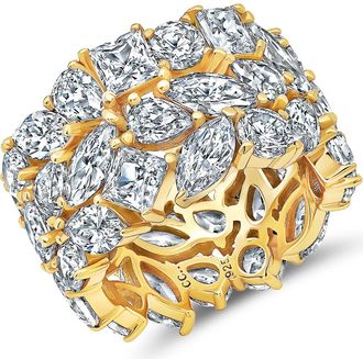 Crislu Cubic Zirconia Cluster Ring in 18Kyg/Clear Stone at Nordstrom