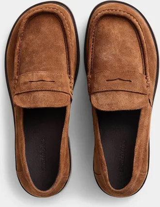 Simons Mens Santiago suede penny loafers Men