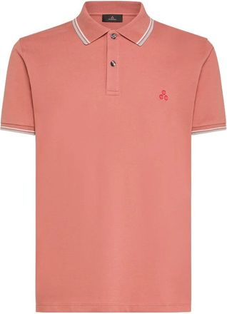 Peuterey Klassiek poloshirt met geborduurd logo - Heren - Polos - Oranje - S - Katoen - Tops