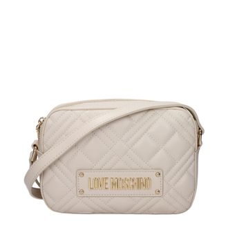 Love Moschino Liebe Moschino -Umhängetaschen Frauen Polyurethan Beige/Elfenbein