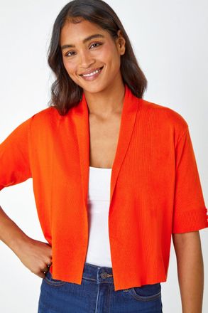 Roman Button Cuff Knitted Shrug