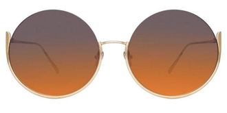 Linda Farrow OLIVIA LFL1006 C3 Mens Sunglasses Gold Size 64