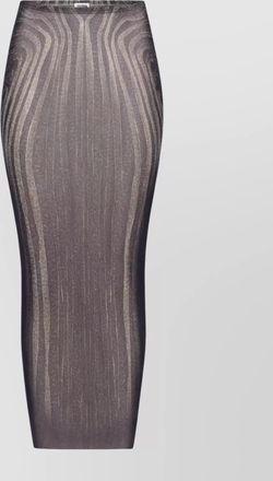Jean Paul Gaultier mesh spiral printed long skirt
