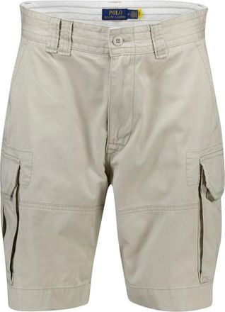 Polo Ralph Lauren Korte Broeken, Heren, Beige, W33, Katoen, Beige Cargo Shorts voor de Zomer