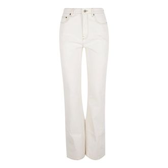 Burberry Straight Jeans, female, Gray, Size: W27 High Rise Bootcut Jeans