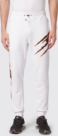 Plein Sport Pantaloni jogging in jersey con logo a contrasto e coulisse
