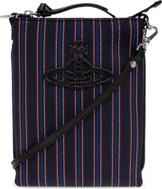 Vivienne Westwood Slim Squire Crossbody Bag - unisex - Tassen - Blauw - Maat: ONE Size Leer
