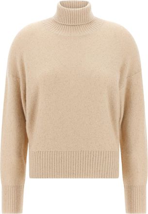 Fabiana Filippi Sequin Turtleneck Sweater Maglioni Beige-Donna