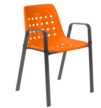 Schubiger M&ouml;bel Gartenstuhl Bermuda mit Armlehne Rundoval