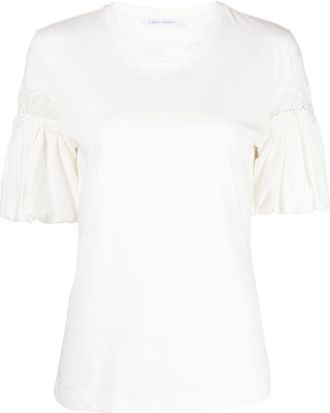 Alberta Ferretti puff-sleeve T-shirt - women - Cotton - S - White