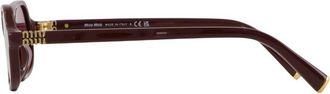 Miu Miu 0MUB10SU-26L20Y55 Acetate Sunglasses - Burgundy