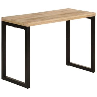 Berkfield Home Dining Table 110x50x76 cm Solid Wood Mango in Brown | Size: 110 x 50 x 76 cm