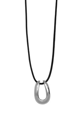 Argento Vivo Serena Horseshoe Pendant Cord Necklace at Nordstrom