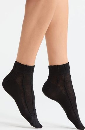Casa Clara Love Dylan Crew Socks in Black at Nordstrom