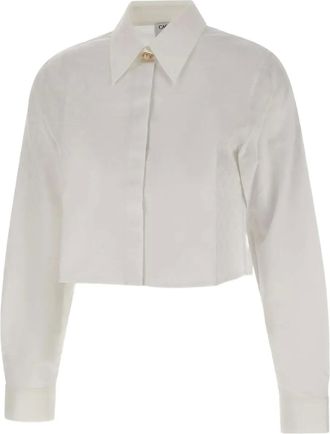 Casablanca Camicia crop in cotone - Bianco