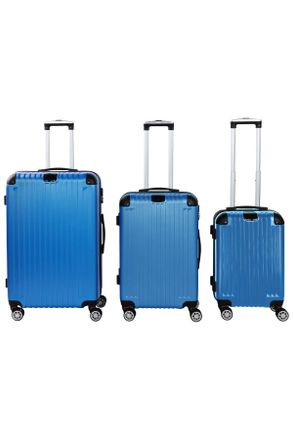 Novel Reisekofferset, Blau, Metall, Kunststoff, Textil, 3-teilig, 30x76x49 cm, Bsci, Zahlenschloss, 360&deg;-Rollensystem, Tragehenkel, Netzfach, Freizeit & Co,