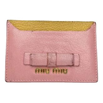 Miu Miu Pre-owned Leather Wallet - Dames - Vintage Accessoires - Roze - ONE Size - Leer - Vintage