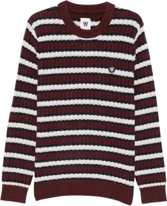 Wood Wood Claes Striped Sweater - - Knitwear - Uomo - Multicolore - S
