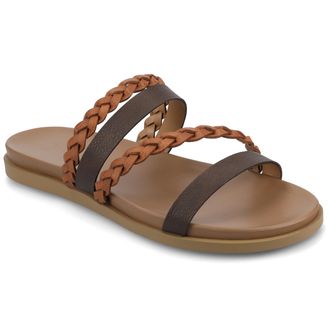 Journee Collection Women & apos;s Colette Medium and Wide Width Flat Sandals