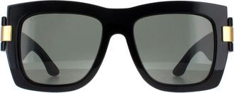 Gucci Vierkant Dames Zwart met Goudgrijs GG1688S